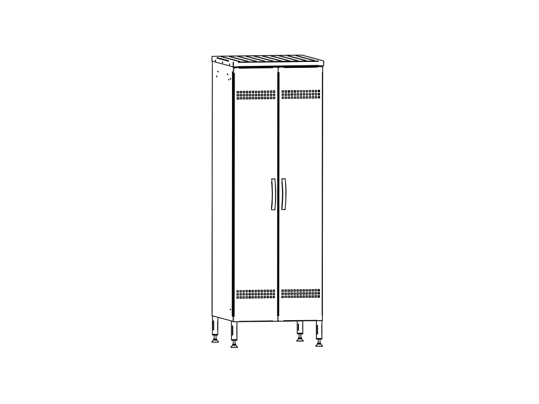 KRK-600 1 Шкаф для уборочного инвентаря KRK-600