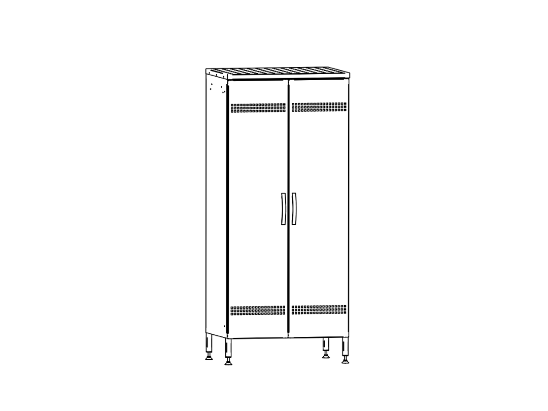 KRK-800 1 Шкаф для уборочного инвентаря KRK-800