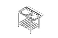 ERR-R 1050 Eelpesulaud rullraja ja riiuliga 1050mm