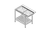 SRR-R 1050 Sorteerimislaud rullraja ja riiuliga 1050mm