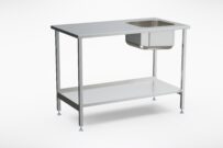 VLA1200x6504x4PR Töölaud valamu ja riiuliga (1200mm)