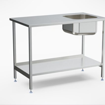 VLA1200x6504x4PR Töölaud valamu ja riiuliga (1200mm)